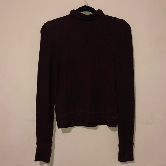 Maroon Burgundy Me to We Essentials Turtleneck - Picture 6 of 6